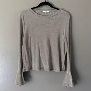 RO&DE Bell Sleeve‎ Long Sleeve Top | Cream + Black